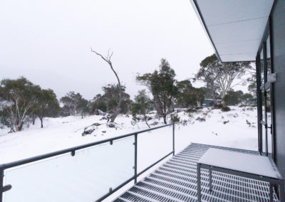 Snow on the balcony